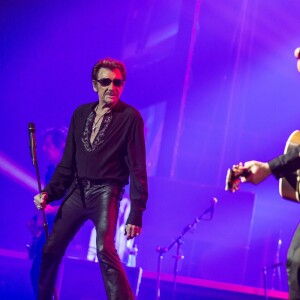 Exclusif - Johnny Hallyday en concert à l'Arena à Genève. Le 2 novembre 2015 © Cyril Moreau / Bestimage