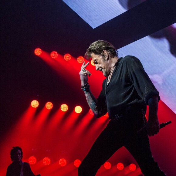 Exclusif - Johnny Hallyday en concert à l'Arena à Genève. Le 2 novembre 2015 © Cyril Moreau / Bestimage