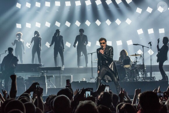 Exclusif - Johnny Hallyday en concert à l'Arena à Genève. Le 2 novembre 2015 © Cyril Moreau / Bestimage