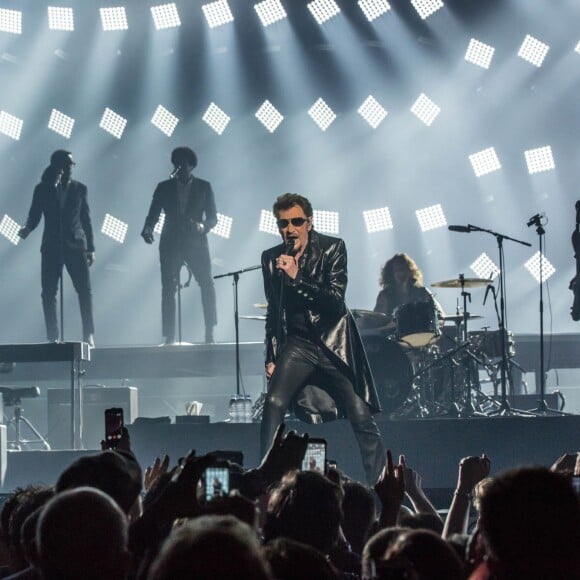 Exclusif - Johnny Hallyday en concert à l'Arena à Genève. Le 2 novembre 2015 © Cyril Moreau / Bestimage