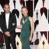 Scarlett Johansson et son mari Romain Dauriac à la 87e cérémonie des Oscars à Hollywood, le 22 février 2015.