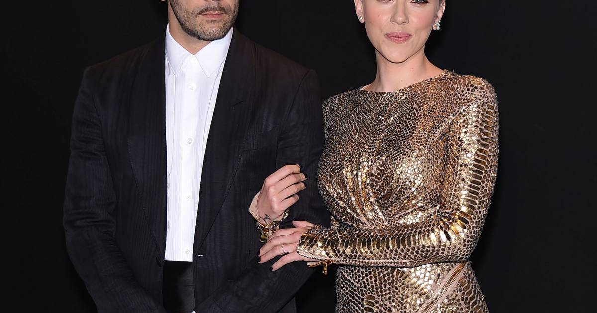 Scarlett Johansson et son mari Romain Dauriac au défilé Tom Ford