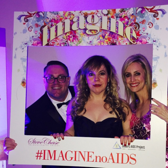 Kirsten Vangsness et son fiancé Keith Hanson en début d'année 2015 lors du gala ImagineNoAids