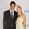 Novak Djokovic et sa belle Jelena lors du dîner de la Fondation Novak Djokovic à New York, le 10 septembre 2013