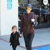Kourtney Kardashian et son beau frère Kanye West sont allés chercher leurs filles Penelope et North à leur cours de danse à Los Angeles, le 11 novembre 2015
