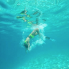 Marine Lorphelin passe des jours de rêve à Tahiti. Novembre 2015.