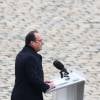 François Hollande - Hommage national aux victimes des attentats de Paris, Cour d'Honneur de l'Hôtel national des Invalides le 27 novembre 2015.
