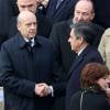 Alain Juppé et François Fillon - Hommage national aux victimes des attentats de Paris, Cour d'Honneur de l'Hôtel national des Invalides le 27 novembre 2015.