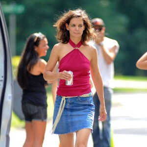 Katie Holmes sur le tournage du film "All We Had", le 25 août 2015