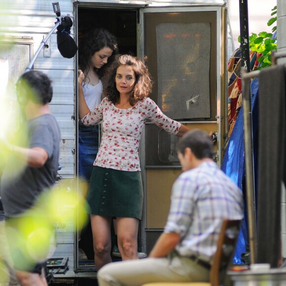 Katie Holmes sur le tournage du film "All We Had" à New York, le 25 aout 2015