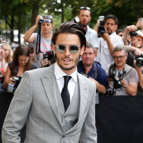 Baptiste Giabiconi au défilé de mode "Chanel", collection Haute-Couture automne-hiver 2015/2016, au Grand Palais à Paris. Le 7 juillet 2015