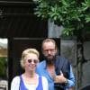 Exclusif - Sting et sa femme Trudie Styler déjeunent à la Colombe d'Or à Saint-Paul-de-Vence le 22 juin 2015.