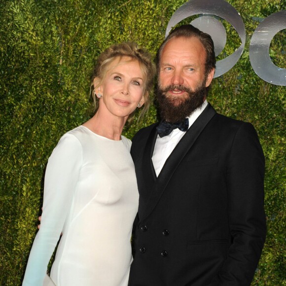 Trudie Styler et Sting - 69ème cérémonie des Tony Awards à New York LE 7 juin 2015
