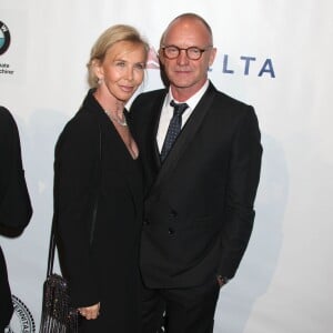 Sting et sa femme Trudie Styler - People à la soirée de gala pour la fondation Friars à New York, le 7 octobre 2014