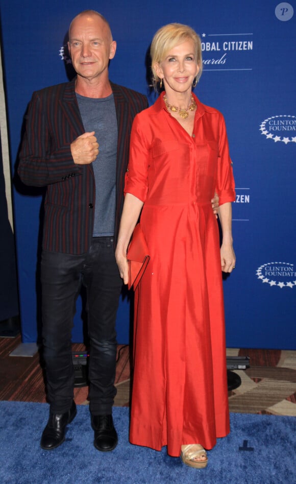 Sting, Trudie Styler à la 8ème soirée annuelle "Clinton Global Citizen Awards And CGCA" à New York, le 21 septembre 2014