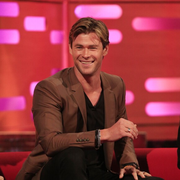 Chris Hemsworth lors de l'enregistrement du Graham Norton Show à Londres le 30 novembre 2015.