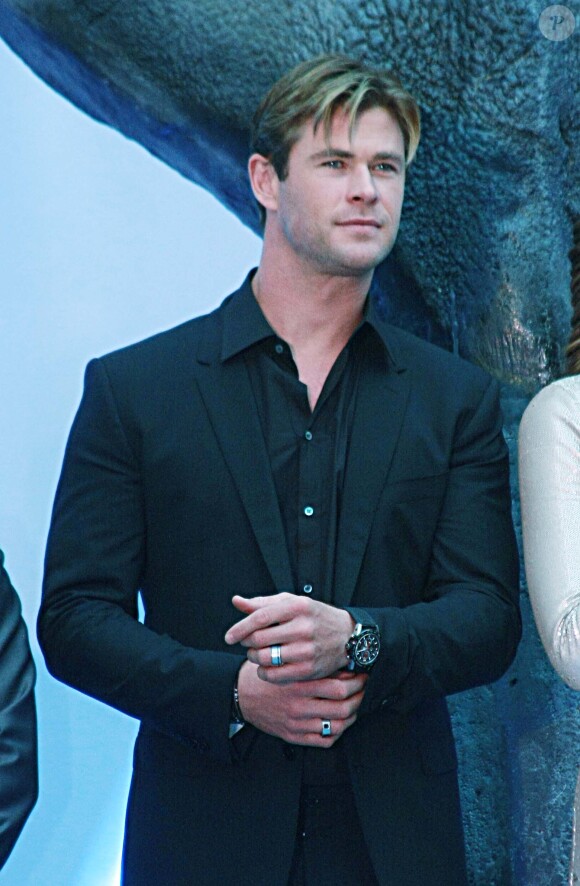 Chris Hemsworth lors de la première de In the Heart of the Sea à Mexico City, le 23 novembre 2015.