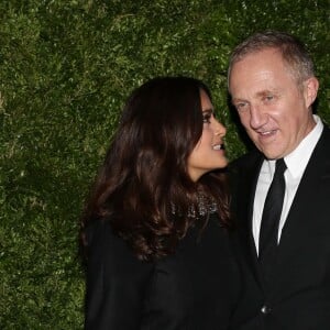 Exclusif - François-Henri Pinault et sa femme Salma Hayek - François-Henri Pinault, PDG de Kering, reçoit l'International Leadership Award de l'Anti-Defamation League au Waldorf Astoria Hotel à New York, le 18 novembre 2015.