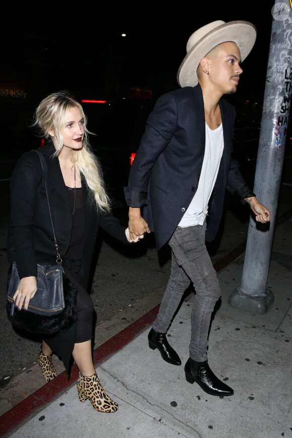 Ashlee Simpson et Evan Ross arrivent chez The Nice Guy à West Hollywood, Los Angeles, le 7 octobre 2015