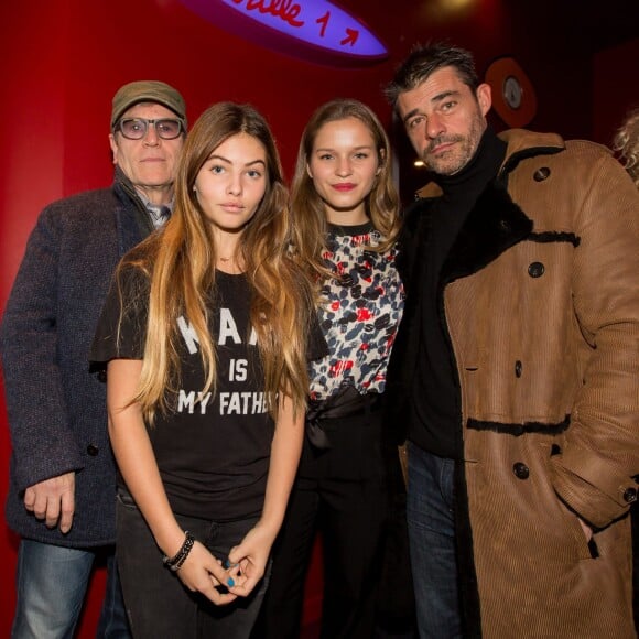 Exclusif - Tcheky Karyo, Thylane Blondeau, Margaux Chatelier et Thierry Neuvic lors de l'avant-première du film "Belle et Sébastien : l'aventure continue" au Gaumont Opéra à Paris, le 29 novembre 2015.