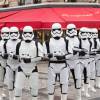 Exclusif - Les Stormtroopers investissent le restaurant Le Fouquet's, à l'occasion de la sortie du film "Star Wars - Le Réveil de la force" (événement organisé par Immersion Studio) à Paris. Le 29 novembre 2015