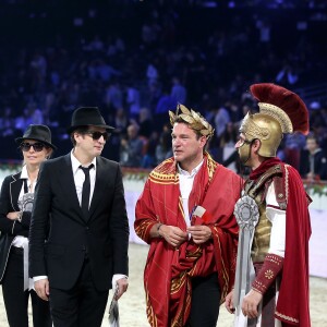 Guillaume Canet, Benjamin Castaldi et Julien Epaillard lors de la soirée Style & Competition for Amade, l'Association mondiale des amies de l'enfance lors du Longines Masters de Paris à Villepinte le 5 décembre 2015 © Dominique Jacovides