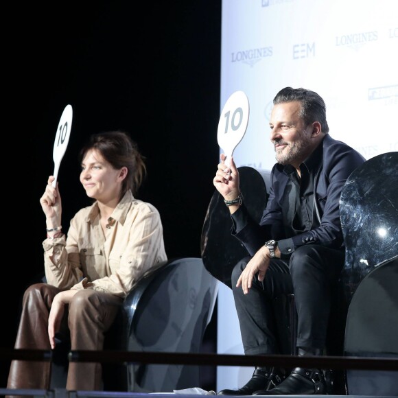 Les membres du jury avec Jean-Roch lors de la soirée Style & Competition for Amade, l'Association mondiale des amies de l'enfance lors du Longines Masters de Paris à Villepinte le 5 décembre 2015 © Dominique Jacovides