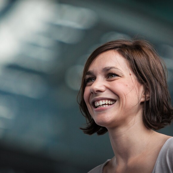 Nathalie Péchalat - Journée évasion organisée par l'association "Premiers de Cordée" pour le 10e anniversaire de la "Semaine du Sport à l'Hôpital" au Stade de France, le 21 mai 2014.