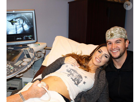 Katherine Webb et son mari attendent leur premier enfant / photo postée sur Instagram au mois de décembre 2015.