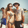 Katherine Webb et son mari Aj McCarron à la plage / photo postée sur Instagram au mois de 2015.