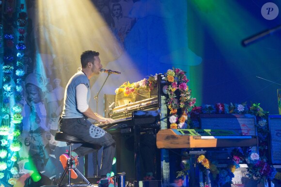 Coldplay en concert à la Salle Wagram, Paris, le 9 décembre 2015.