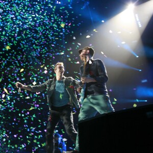 Chris Martin et Coldplay à Bercy le 14 décembre 2011.