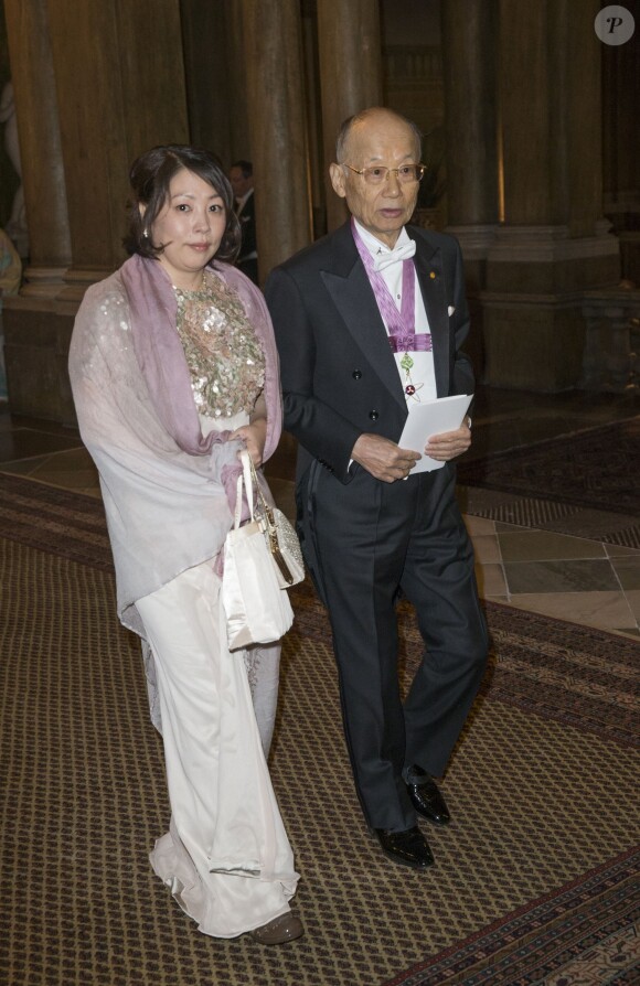 Le Japonais Satoshi Omura, prix Nobel de médecine - Dîner du roi pour les lauréats du Prix Nobel au palais royal à Stockholm le 11 décembre 2015.