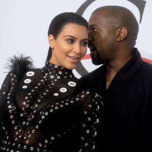 Kim Kardashian et Kanye West aux 2015 CFDA Awards. New York, le 1er juin 2015.