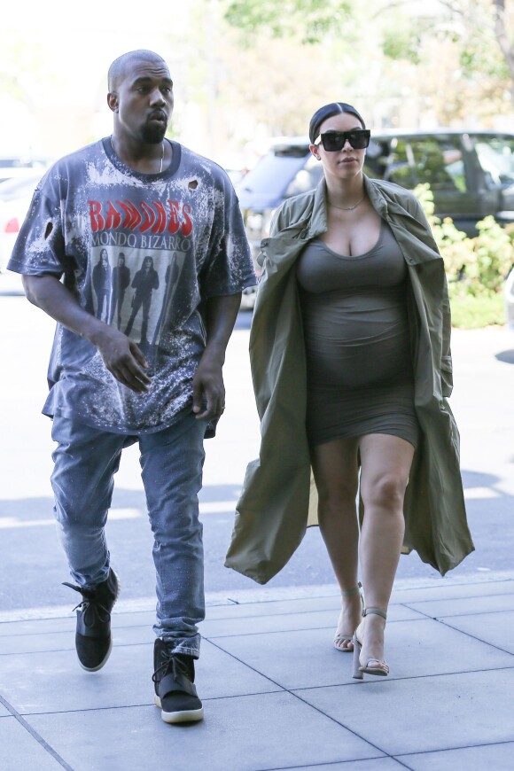 Kanye West et Kim Kardashian à Los Angeles, le 7 octobre 2015.