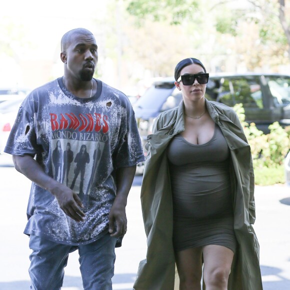 Kanye West et Kim Kardashian à Los Angeles, le 7 octobre 2015.