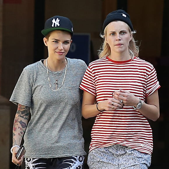 Exclusif - Ruby Rose, de la série "Orange is the New Black" et Phoebe Dahl à Los Angeles, le 15 juin 2015