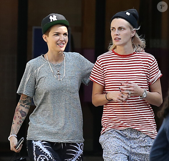 Exclusif - Ruby Rose, de la série "Orange is the New Black" et Phoebe Dahl à Los Angeles, le 15 juin 2015