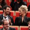 Exclusif - Virginie Efira toujours très proche de Mabrouk El Mechri lors de la remise du prix Lumière à Martin Scorsese au festival Lumière 2015 à Lyon le 16 octobre 2015.