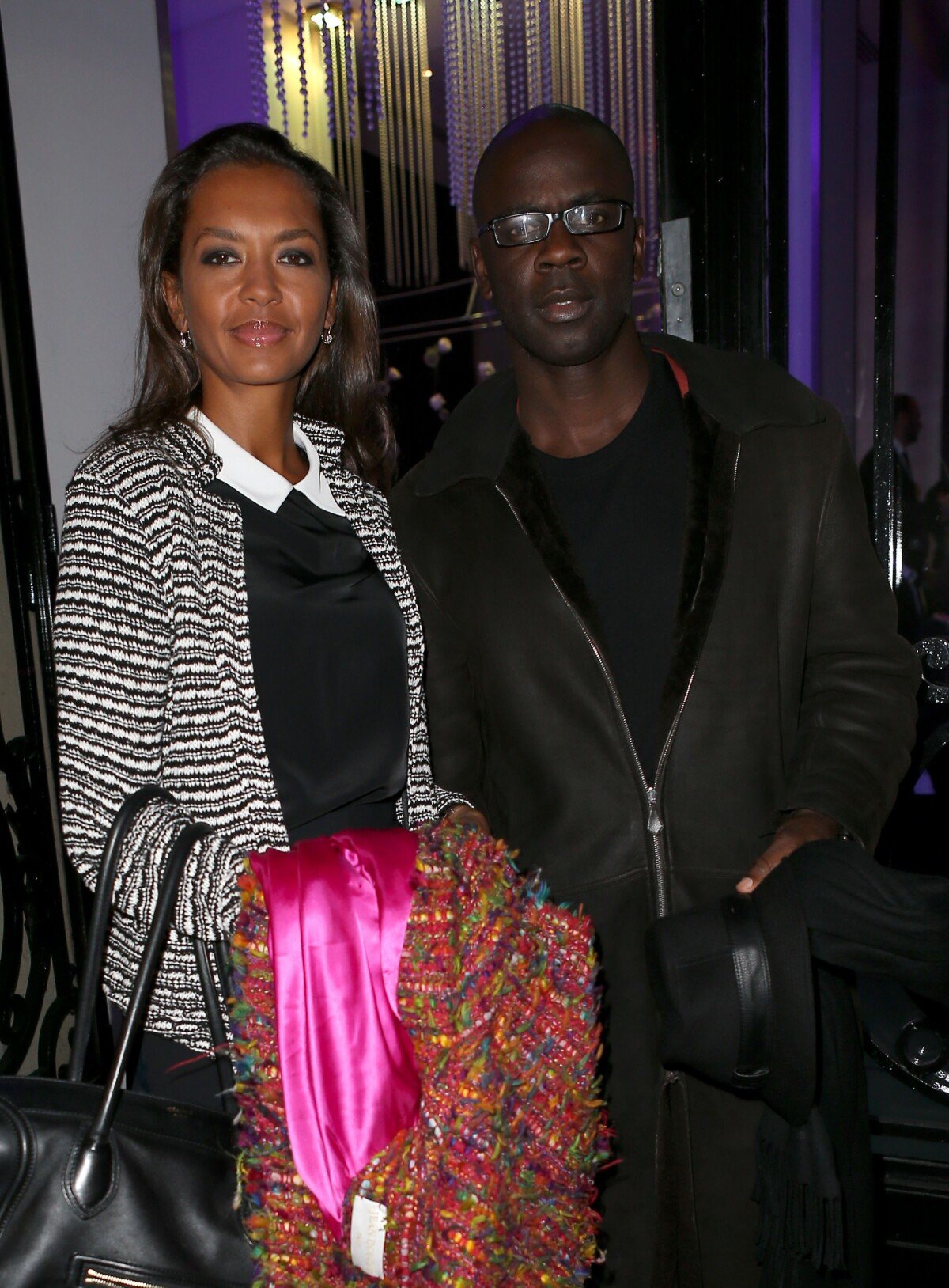 Photo : Lilian Thuram et Karine Le Marchand lors de la soirée 