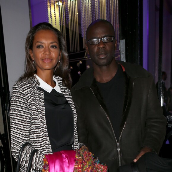 Lilian Thuram et Karine Le Marchand lors de la soirée "Stand Up for African Mothers" à Paris le 19 novembre 2012