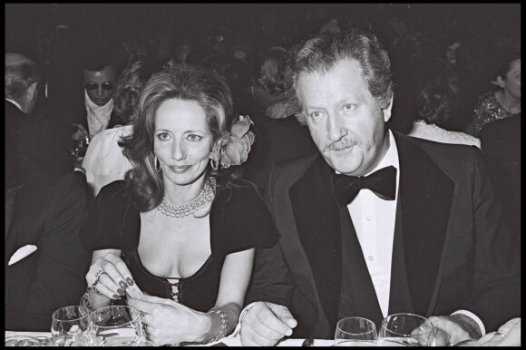 Archives - Pierre Bellemare et sa femme lors d'une soirée au Lido en 1977.