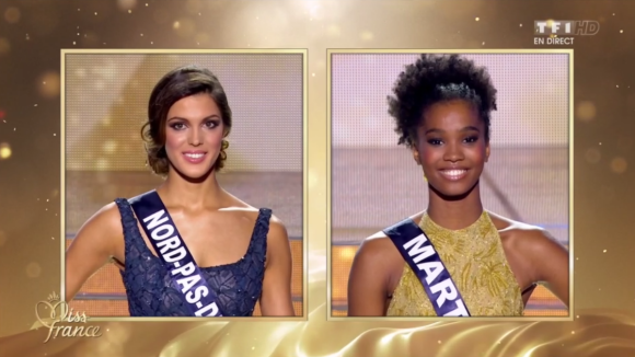 Mis Nord-pas-de-Calais face à Miss Martinique lors de l'élection Miss France 2016 le samedi 19 décembre 2015 sur TF1.