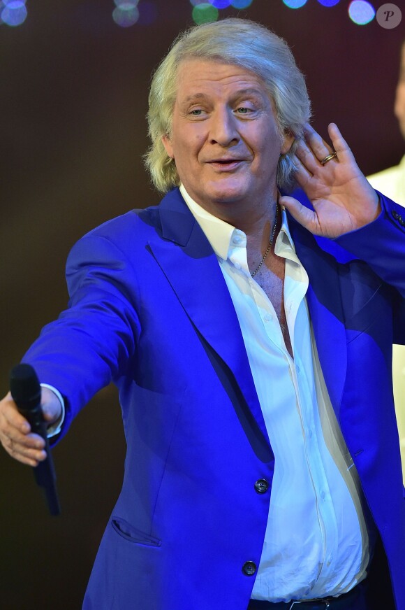 Exclusif - Patrick Sébastien sur le tournage des Années Bonheur, en mars 2015 (diffusion le 2 avril 2015 sur France 2).