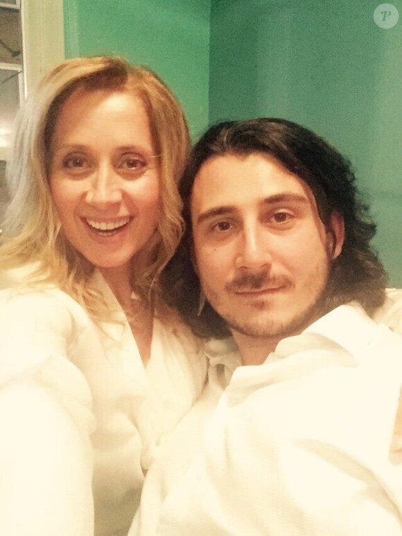 Lara Fabian et son mari Gabriel, au restaurant San de Bruxelles. Décembre 2015