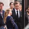 Renée Zellweger et Colin Firth - Tournage du film "Bridget Jones 3" à Londres, le 10 novembre 2015, lors des scènes du baptême.