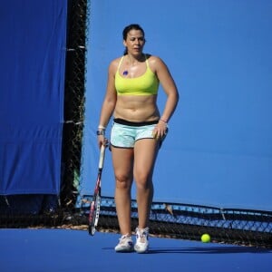 Marion Bartoli au Tournoi des Légendes à Malbourne, en marge de l'Open d'Australie, le 24 janvier 2015