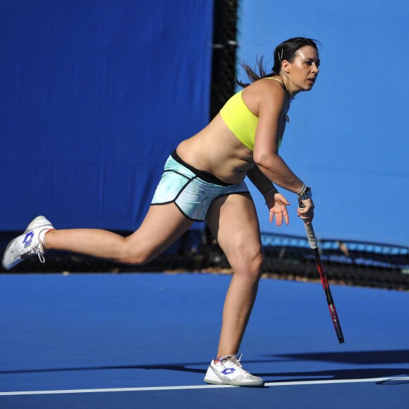 Marion Bartoli au Tournoi des Légendes à Malbourne, en marge de l'Open d'Australie, le 24 janvier 2015