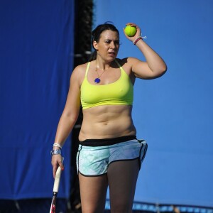 Marion Bartoli au Tournoi des Légendes à Malbourne, en marge de l'Open d'Australie, le 24 janvier 2015