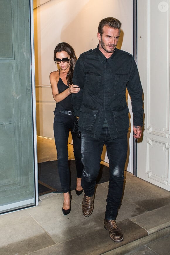 Victoria et David Beckham à Londres, le 22 septembre 2015.
